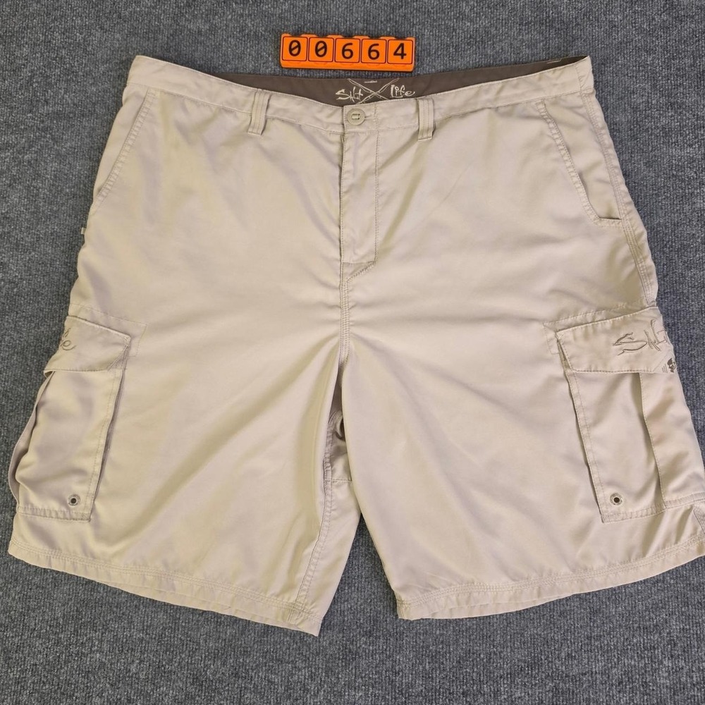 Y2K 2000s Salt Life Tan Cargo Short Baggies Bathing Suit